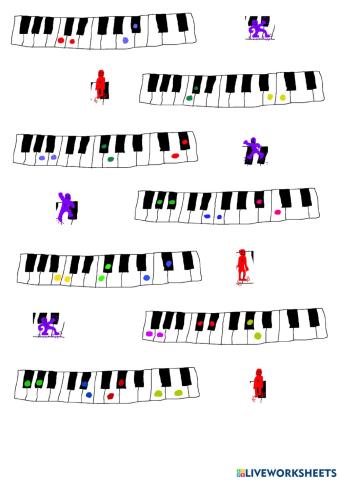 Tones and semitones on the keyboard