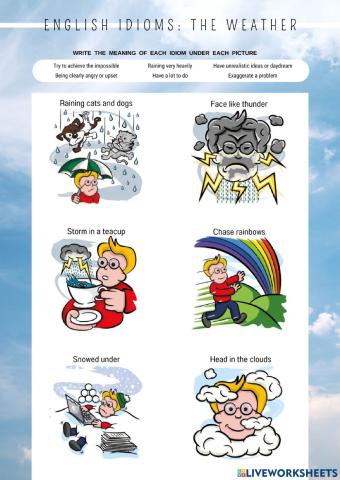 English idioms: The Weather