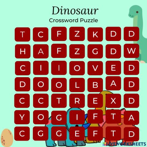 Dinosaur wordsearch