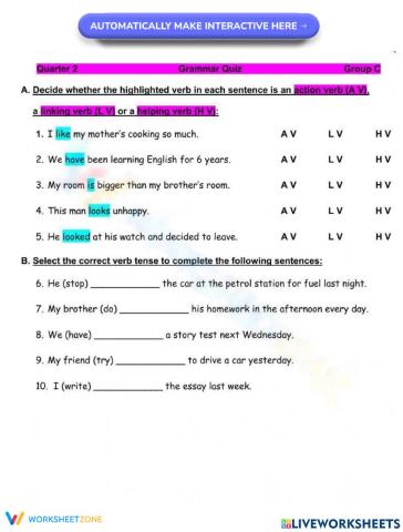Q2 Grammar Quiz C