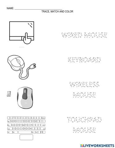Types of mouse and keyboard