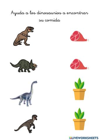 Dinosaurios carnívoros y herbívoros