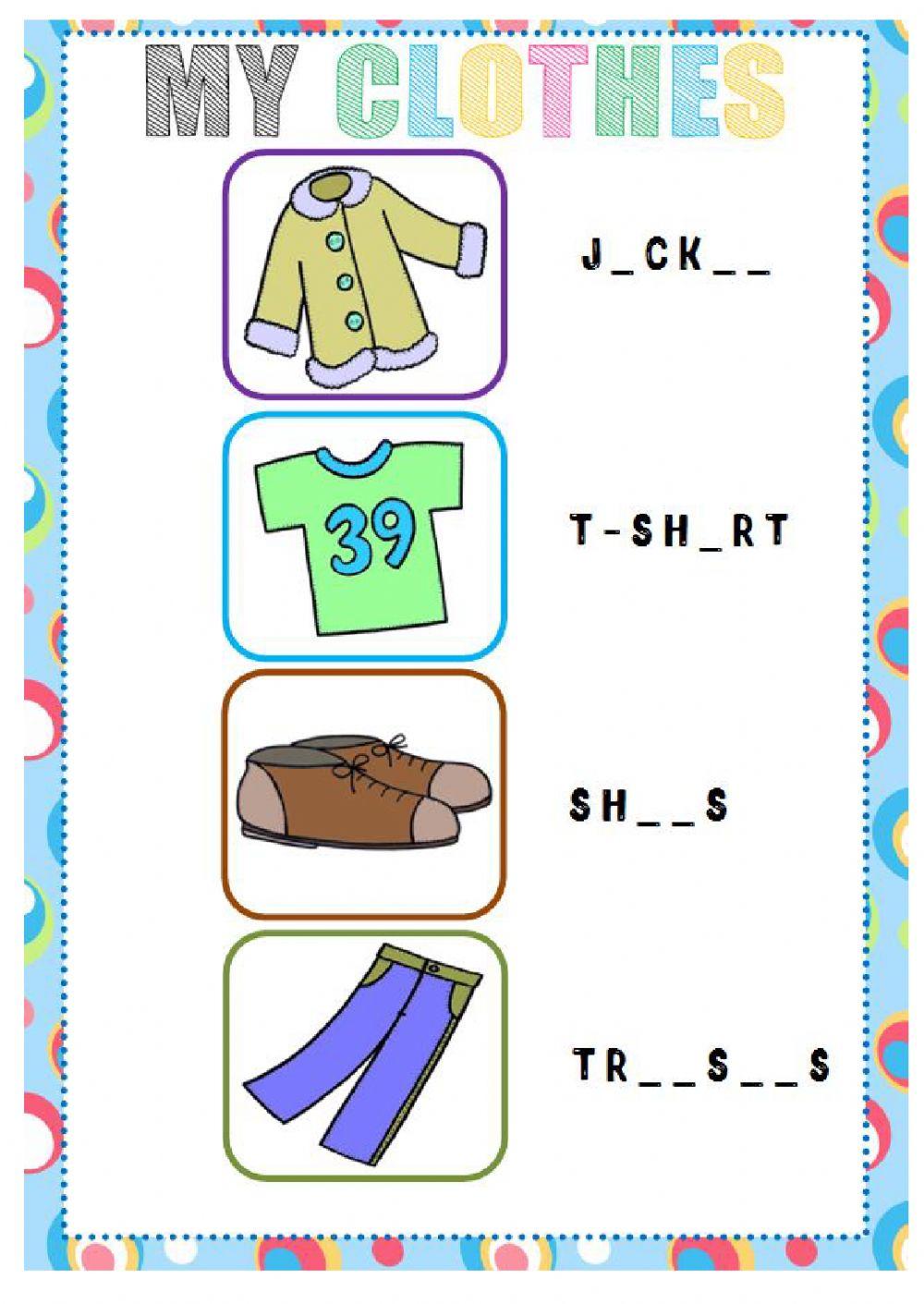 Clothes (Spelling)