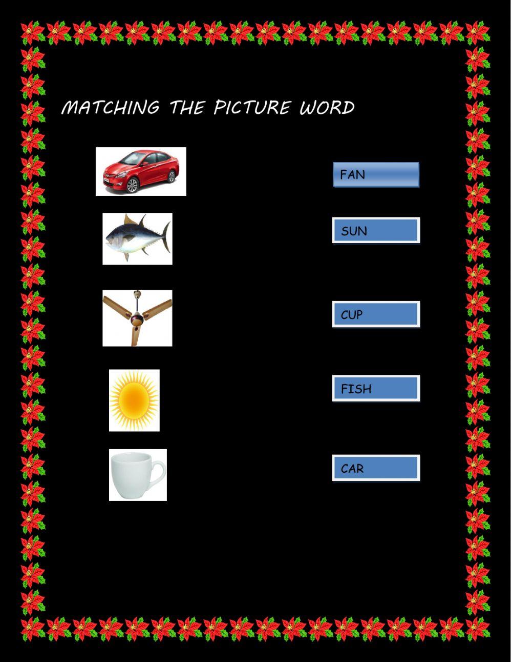 Matching the picture word