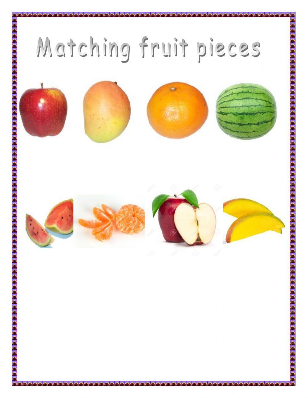Matching Fruit pieces
