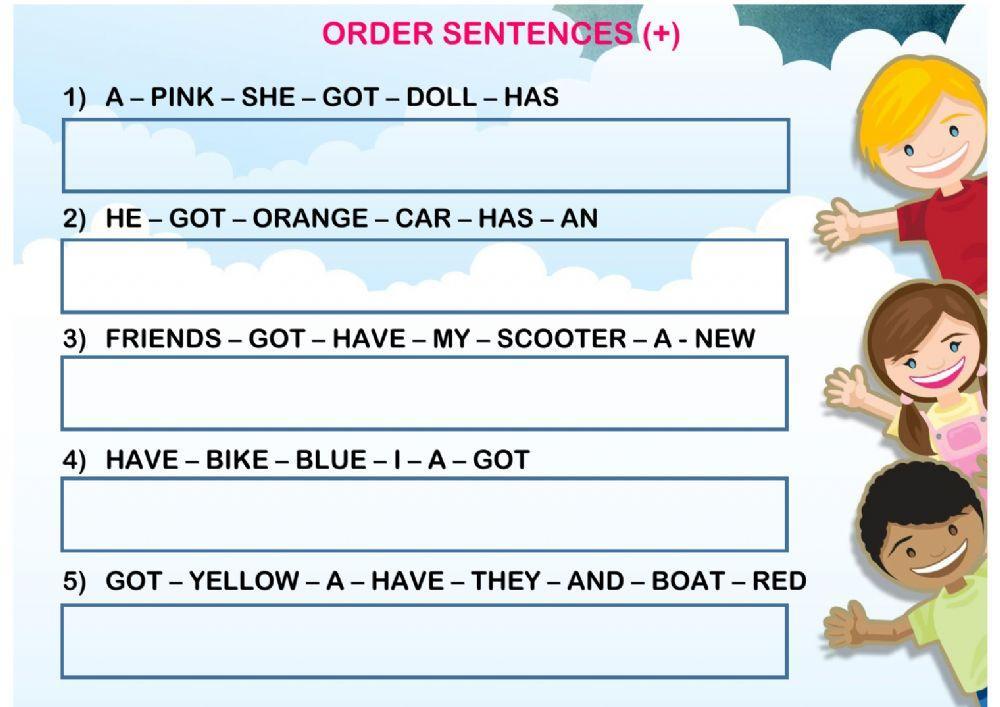 have got (order sentences 01)