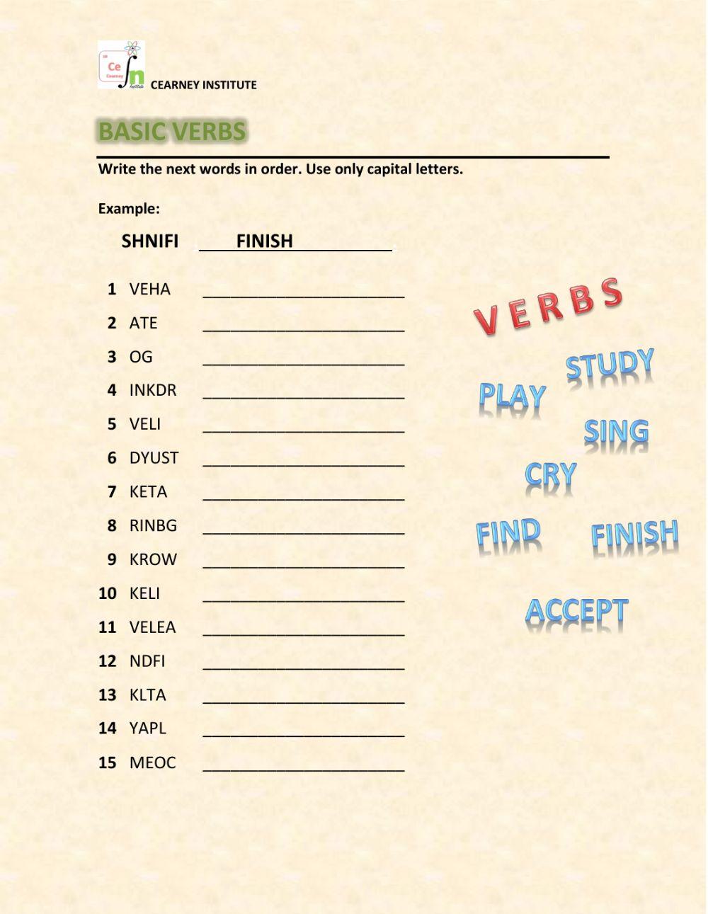 Basic verbs
