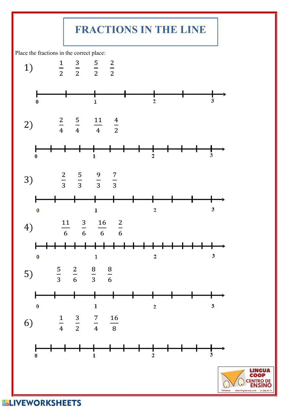Fractions in the line
