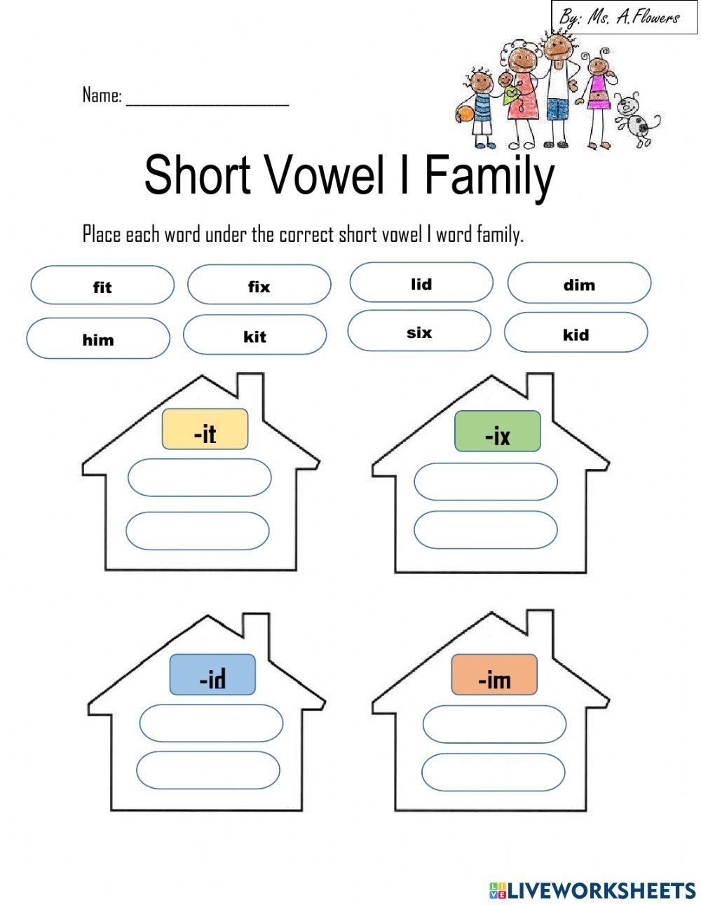 Short Vowel i Word Families