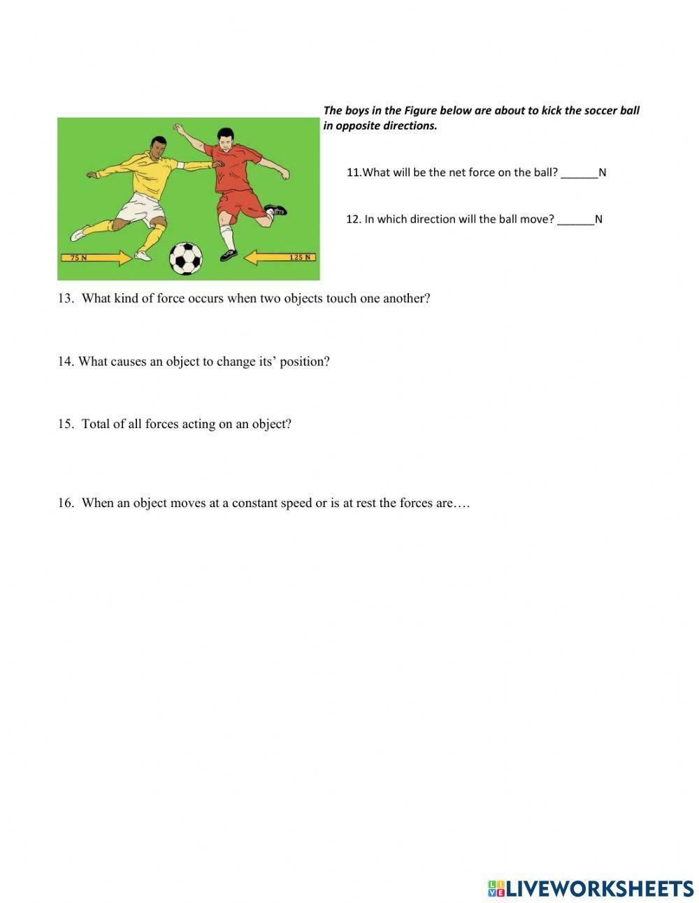 Net Force, Reference Point, Frame of Reference Mini-Quiz