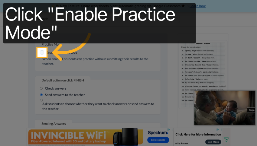 Enable Practice Mode