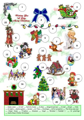 Christmas pictionary