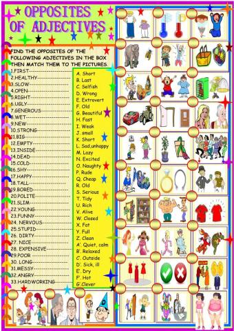 opposites of adjectives