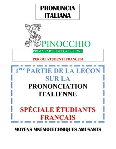 Pronuncia italiana, parte prima. (pour étudiants français)