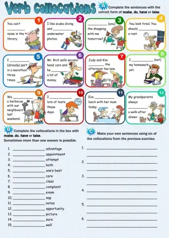 Verb collocations