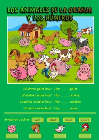 Los animales de la granja y los números