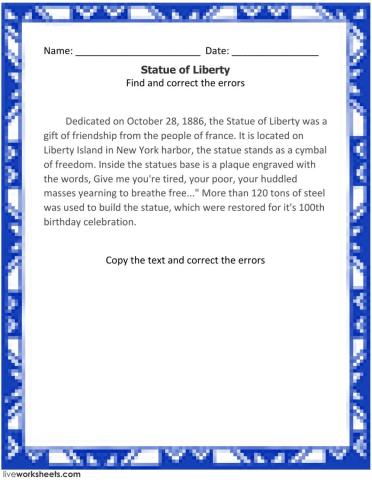 Correct Text Exercise - 1