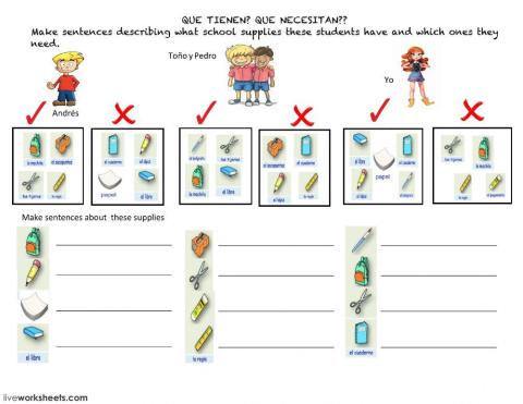 Qué tienen? Qué necesitan?