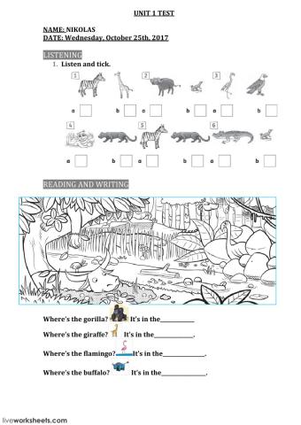 UNIT 1 TEST ADAPTADO