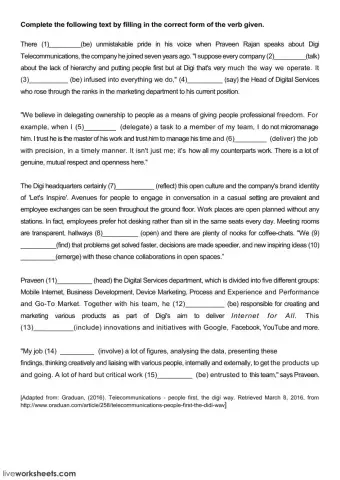 Subject Verb Agreement 1