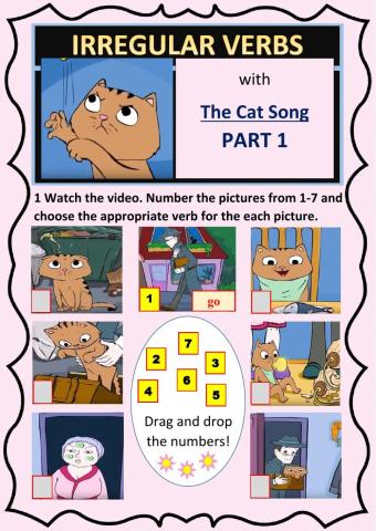 Irregular Verbs Cat Song Part 1 (out of 3)
