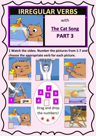 Irregular Verbs Cat Song Part 3 (out of 3)