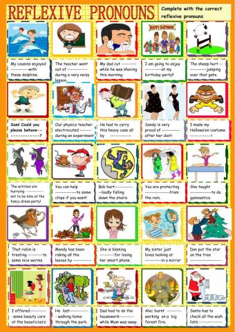 Reflexive pronouns : practice