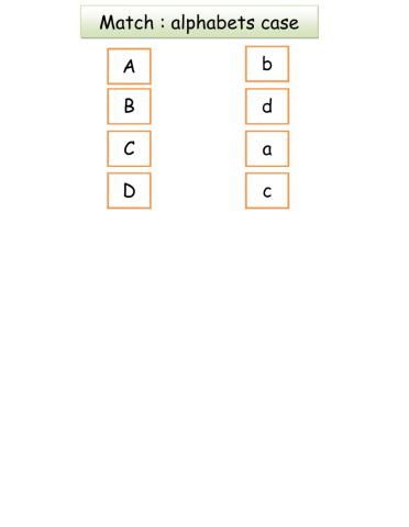 Matching:alphabet case