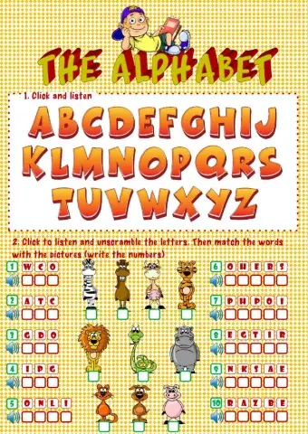 The alphabet