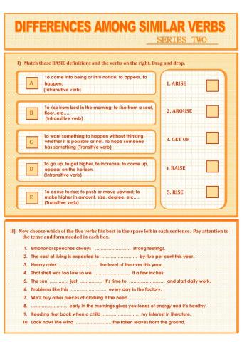 Differences among similar verbs 2