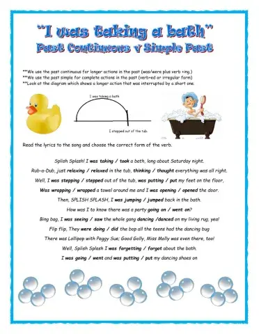 Past Continuous -I Was Taking a Bath-