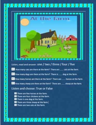 Farm Animals and How Many 