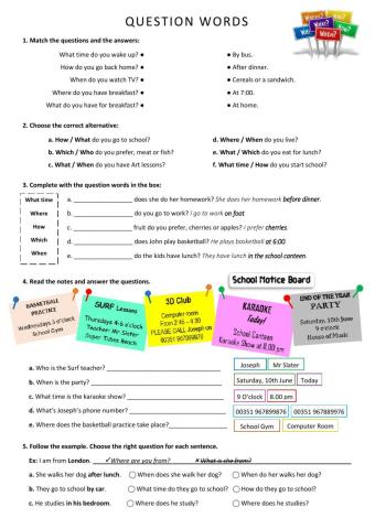 Question words (SNE)