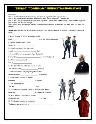 Such-So Too-Enough Sentence Transformations