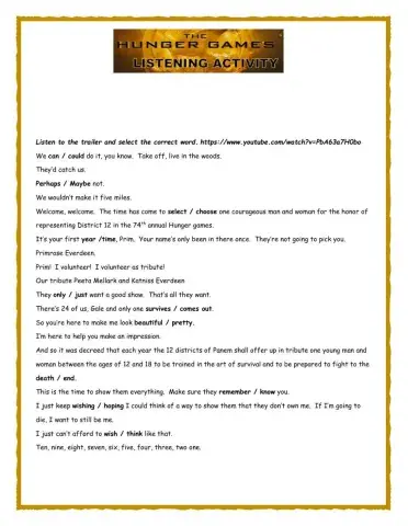 Hunger Games Trailer Listening