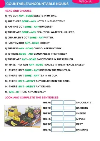 COUNTABLE-UNCOUNTABLE NOUNS