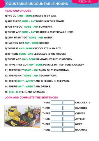 COUNTABLE-UNCOUNTABLE NOUNS