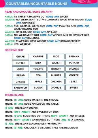 COUNTABLE-UNCOUNTABLE NOUNS