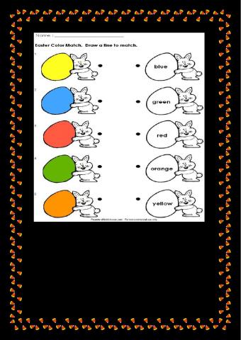 Easter colour match draw a line to match