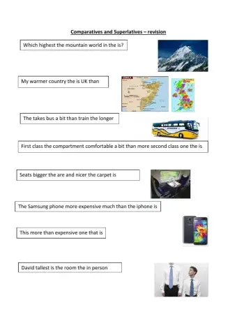 comparatives and superlatives - revision