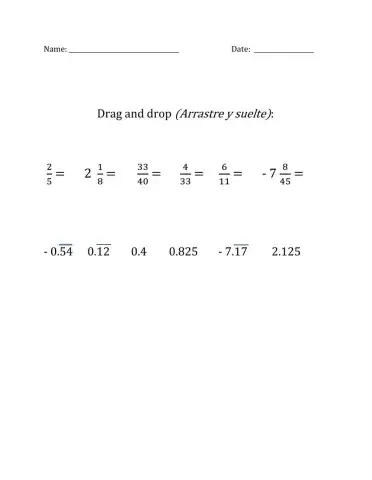 Fractions to decimals 2
