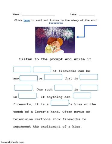 Word FIREWORKS and its story-4