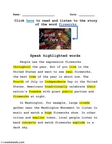 Word FIREWORKS and its story-5