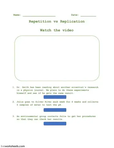 Repetition vs Replication