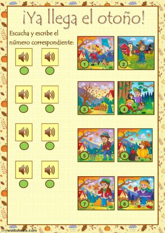 ¡Ya llega el otoño! (escuchar)