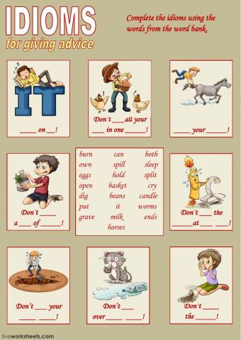 Idioms for giving advice 2