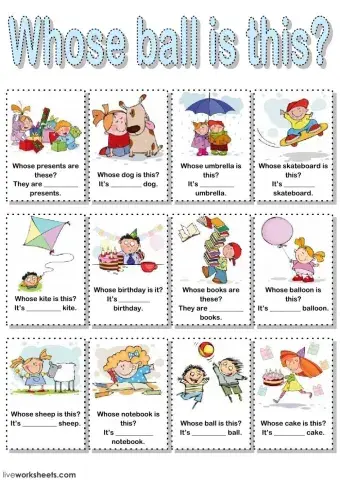 Whose ball is this? (genitive case)