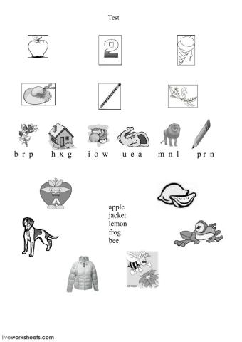 Letters and short words