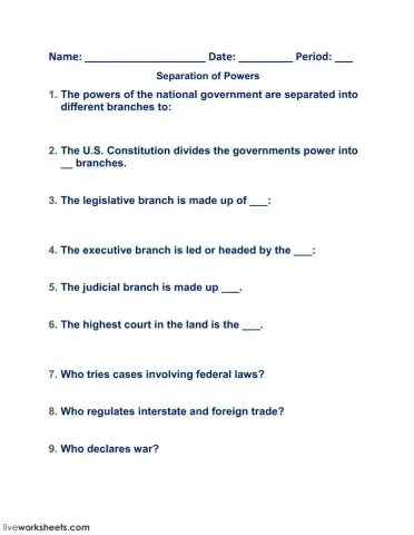Separation of Powers