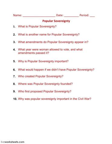Popular Sovereignty